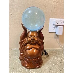 LumiSource Happy Buddha Electra Blue Plasma Ball Lamp Orb Tesla Light